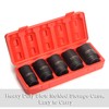 CASOMAN 1/2-Inch Drive Deep Spindle Axle Nut Impact Socket Set,