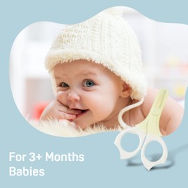 Pigeon Baby Nail Scissors with Rounded Tip, 3 Months (Made in Japan)