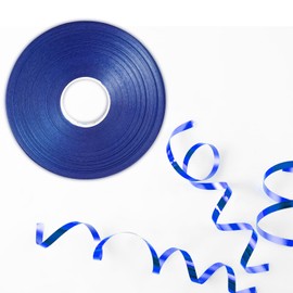 50m Shiny Blue Curling Ribbon for Balloons - Laser Curly Ribbon for Gift Wrapping, Art, Crafts, Wedding, Birthday, Party & Christmas Decorations