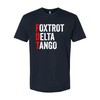 X-Large Navy Blue Mens Foxtrot Delta Tango Deluxe Soft T-Shirt