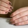 Press On Nails Solid Dark Color Fake Nails, Short Square