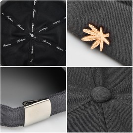 Pack of 2 Docker Caps, Brimless Cotton Docker Cap, Adjustable Head Size, Breathable Sweat Absorption Cap without Peak, 100% Cotton for Shopping, Fishing, Walking, Black, Grey, Black, grey