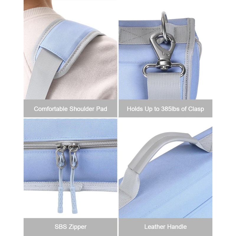 3" D-ring Zipper Binder with 700+ Sheets Capacity, 3-ring Zip