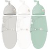 KeaBabies 3-Pack Swaddles for Newborn Baby Girls, Boys with Hats