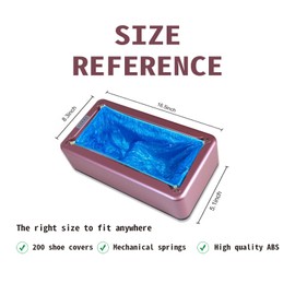 Automatic Shoe Cover Machine with 200 Disposable Shoe Covers Shoe Cover Dispenser for Home & Office Disposable Non-slip (Pink)