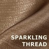 Popkozzi Brown Silver Glitter Shower Curtain: 78 Inch Glitter Luxury