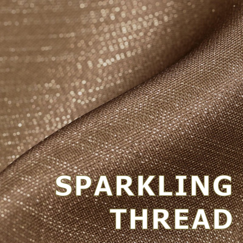 Popkozzi Brown Silver Glitter Shower Curtain: 78 Inch Glitter Luxury