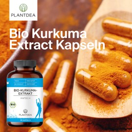 Bio Kurkuma-Ingwer Kapseln mit Piperin I 2250mg Tagesdosis I 180 Bio Kapseln hochdosiert I laborgeprüft I veganes Pulver ohne Zusätze I PlantDEA