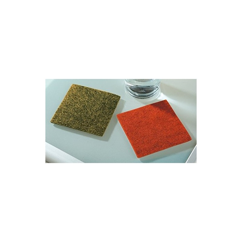 Felt Coasters, Set of 4, Square, Beige