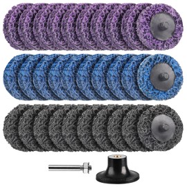 Shineboc 2 Inch CSD Disc Sanding Disc, Purple/Blue/Black Cleaning Disc Set, Surface Processing or Paint Removal, Polishing for Drilling, Roller Sanding Disc (50 mm)