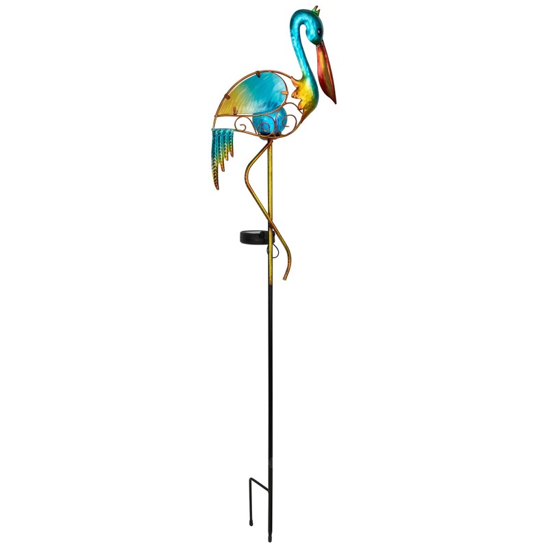 Solar Lighted Pelican Outdoor Garden Stake - 37.5"