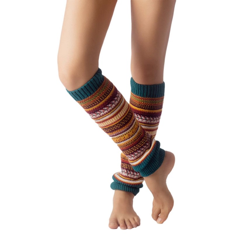 iB-iP Women's Ballet Dancer Warm Aerobic Stretch Leg Warmers, turquoise