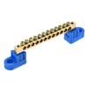 sourcing map Terminals Earth Rail Screw Block Barrier Brass 12