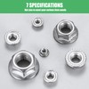 Pack of 185 Flange Nuts, Hexagonal Flange Nuts with Flange