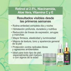Kit Facial Antiedad Serum Retinol Crema Y Aceite De Moringa