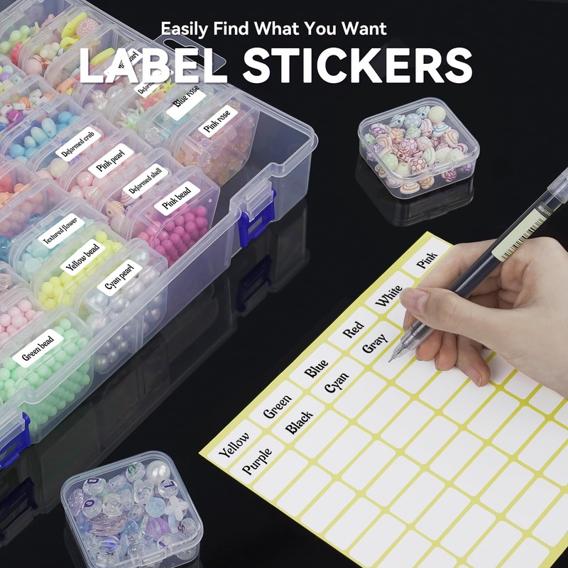 DILIBRA Bead Organizer Box, 46 Pcs Small Bead Organizers and