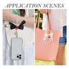 Bestewelry 2 Pcs Cherry Keychains Black White Polyester Bowknot Keychains