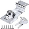 Litensh 4 Inch Right Angle Hasp Lock with Key Alike,