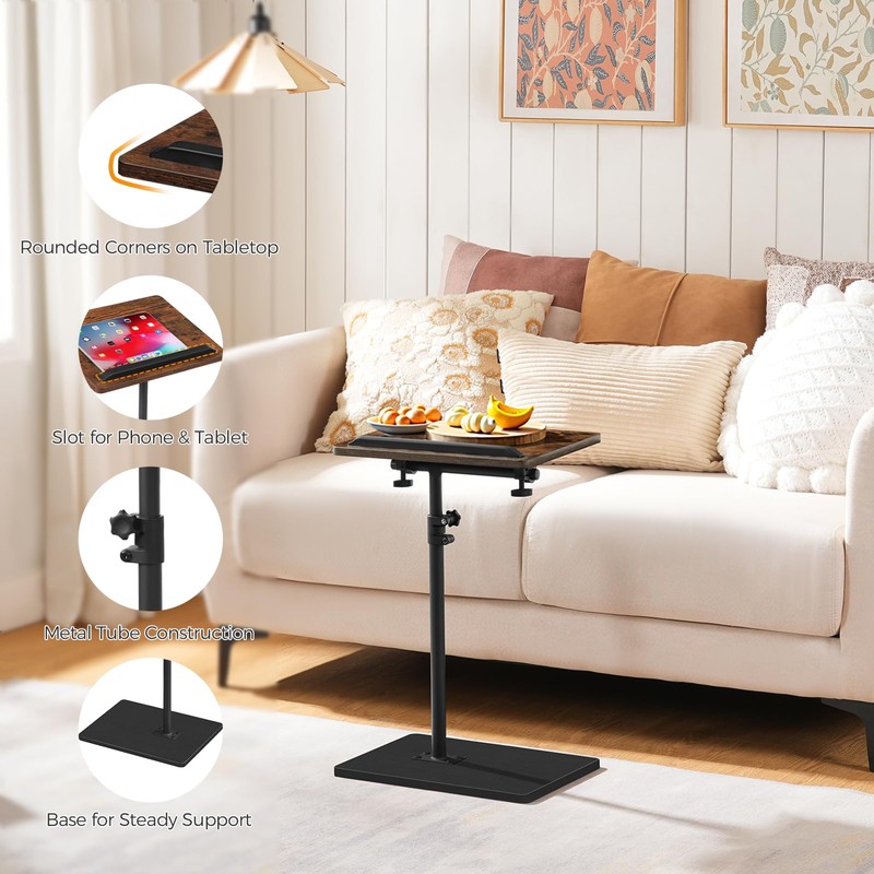 MAHANCRIS TV Tray Table, Sofa Armrest Tray Table for Couch,