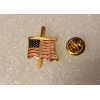 USA Flag with Cross lapel pin