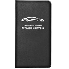 Giftguys Car Registration and Insurance Holder, Registration and Insurance Card Holder, Leather Vehicle Card Document Glove Box Organizer with Magnetic Closure for Essential Document, Driver License