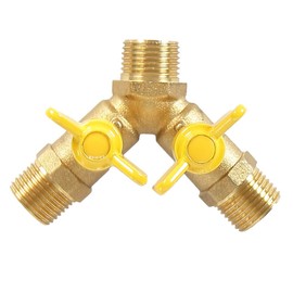 Soytich YV07 2-Way Y-Splitter for Inlet Hoses, 1/2 Inch Male Thread for 2 Connections