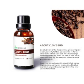 Auxo Gardens Clove Bud Essential Oil 1oz(30ml) - 100% Natural and Pure, Premium Quality Therapeutic Grade Essential Oil for Aromatherapy-Spicy, Warm and Woodsy