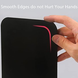 2 Pieces Bookends, Black Book End, Heavy Metal Non Skid Sturdy Decorative Great for Bookshelf Office School Library