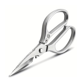 Eastrise Heavy-Duty Kitchen Scissors, Dishwasher-Safe Multi-Purpose Food Shears, Non-Slip Stainless Steel Sharp Cooking Scissors with Ergonomic Handle (1PC/Silver)