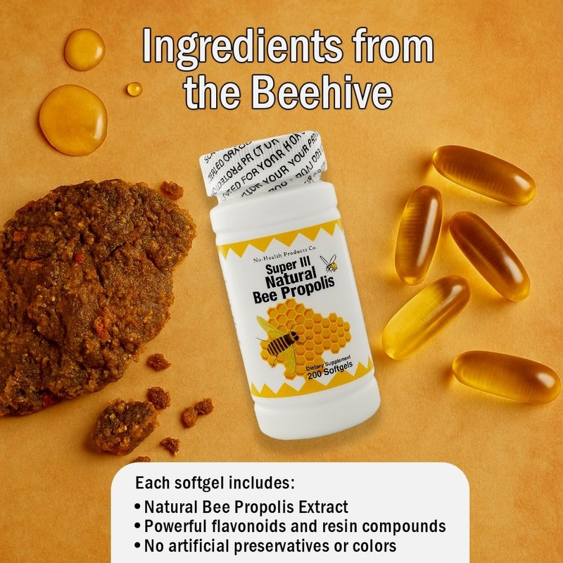 NCB NCB TECHNOLOGY Nu-Health Super III Natural Bee Propolis –