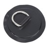 4PCS D Ring Patch PVC Round Shape Strong Stainless Steel