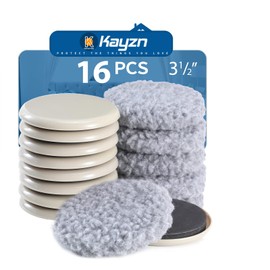 Kayzn Furniture Sliders Multi-Surface 2-in-1 Reusable Sliders for Carpet & Hardwood Floors,8 Pack 3 1/2" Moving Pads and 8 Hardwood Socks,Protect Floors and Easy to Move Your Furniture