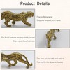 Mingchen Brass Leopard Ornament, Small Cheetah Figurine, Cheetah Statue, Gold