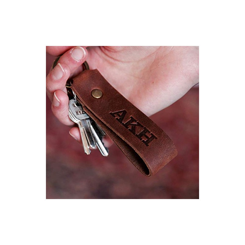 The Tucker Fine Leather Key Chain Key ring (Brown)