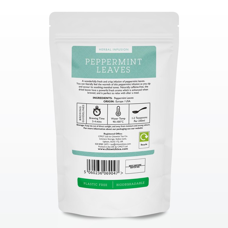Peppermint Leaves Premium Loose Leaf Herbal Tea - Chiswick Tea