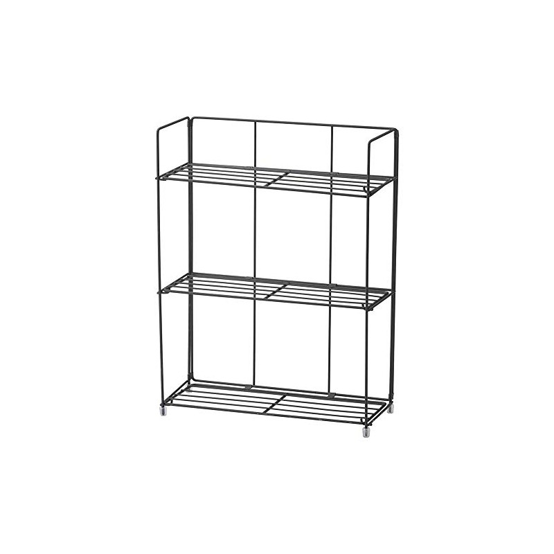 Chidorisangyou Spice Rack, Black, 11.0 x 4.7 x 14.8 inches