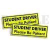 Wrapped In Ink STUDENT DRIVER BUMPER STICKERS Yellow Set of