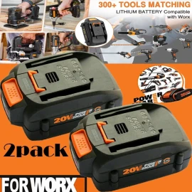 For worx (2pack) For WORX MAX Extend Lithium Battery 20 Volt WA3520 WA3525 WA3575 WG155