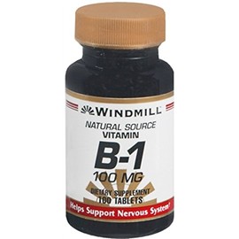  Windmill Vitamin B-1 100 mg Tablets 100 Tablets (Pack of 6)