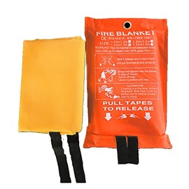 SB-100 Small Silicone Coated Emergency Fire Extinguisher Blanket - 3 feet x 3 feet