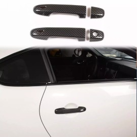 cartiangous ABS Carbon Fiber Style Side Door Handle Trim Fit For Toyota 86 Subaru BRZ 2012+