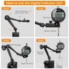 Neoteck Digital Dial Indicator Gauge and Magnetic Base Set with