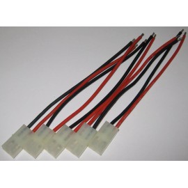 Unbranded 5 X RC Battery Jack with Wires - 16 AWG - 15 Amp - 5.5" Long RC Power Connector