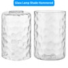 Skelang Hammered Lip-less Glass Lamp Shade, Cylindrical Light Cover with