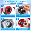 RASTP 12.6 Inch Boat Steering Wheel with 3/4“ Axle Marine
