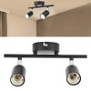 Flush Mount Ceiling Track Light Holder 2 Light Rotating Adjustable
