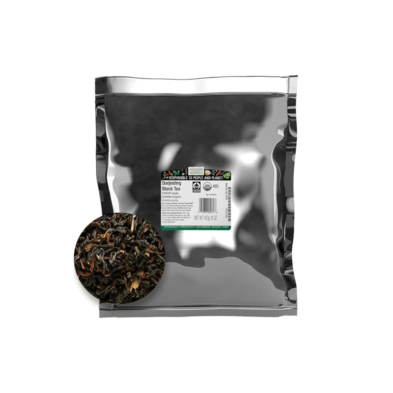 Frontier Co-op Organic Darjeeling Black Tea, 1-pound Bulk Bag, Highest
