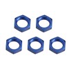 5 Pcs AN8 Female Thread Hex Locking Nut Metal Alloy