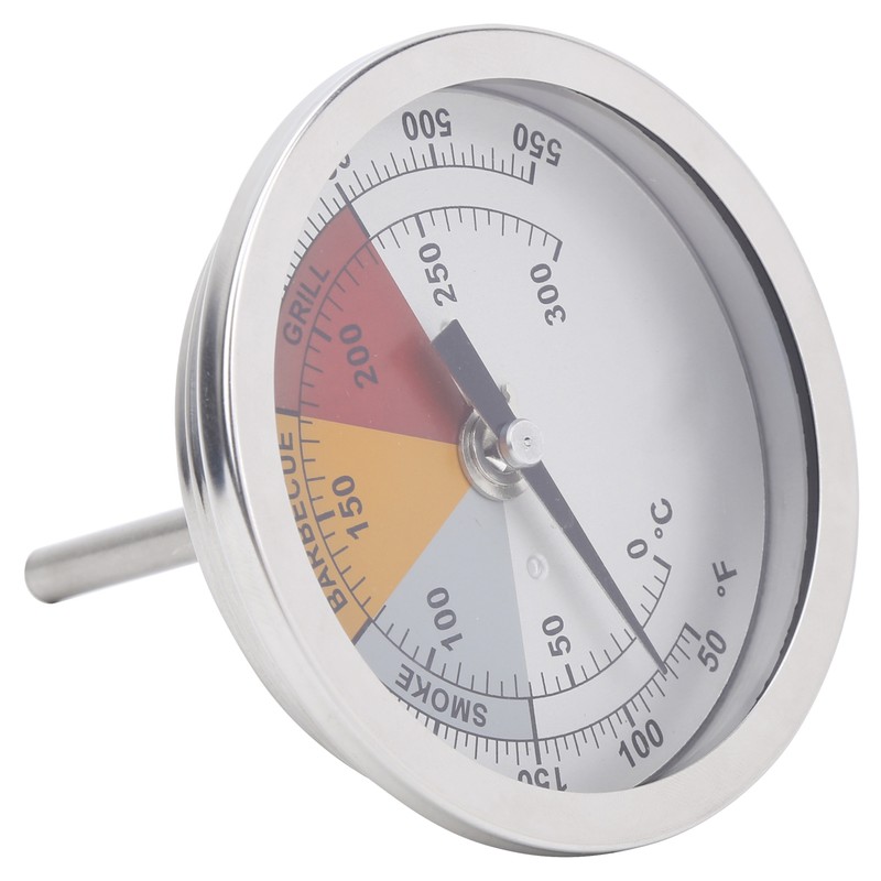 0‑300℃ 1/2in NPT Stainless Steel Grill Thermometer Oven Temperature Meter