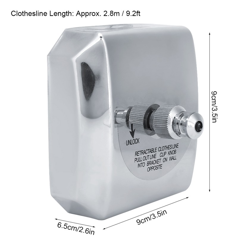 Household 304 Stainless Steel Wall Hanging Clothesline Retractable Telescopic Laundry